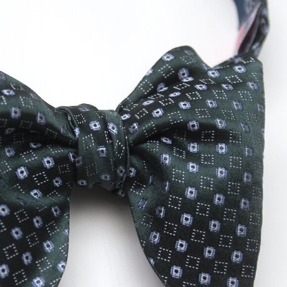 NWT Men's Self tied Bow Tie Forest Green Silk Butterfly Bowtie big bow tie S551 - Picture 11 of 15